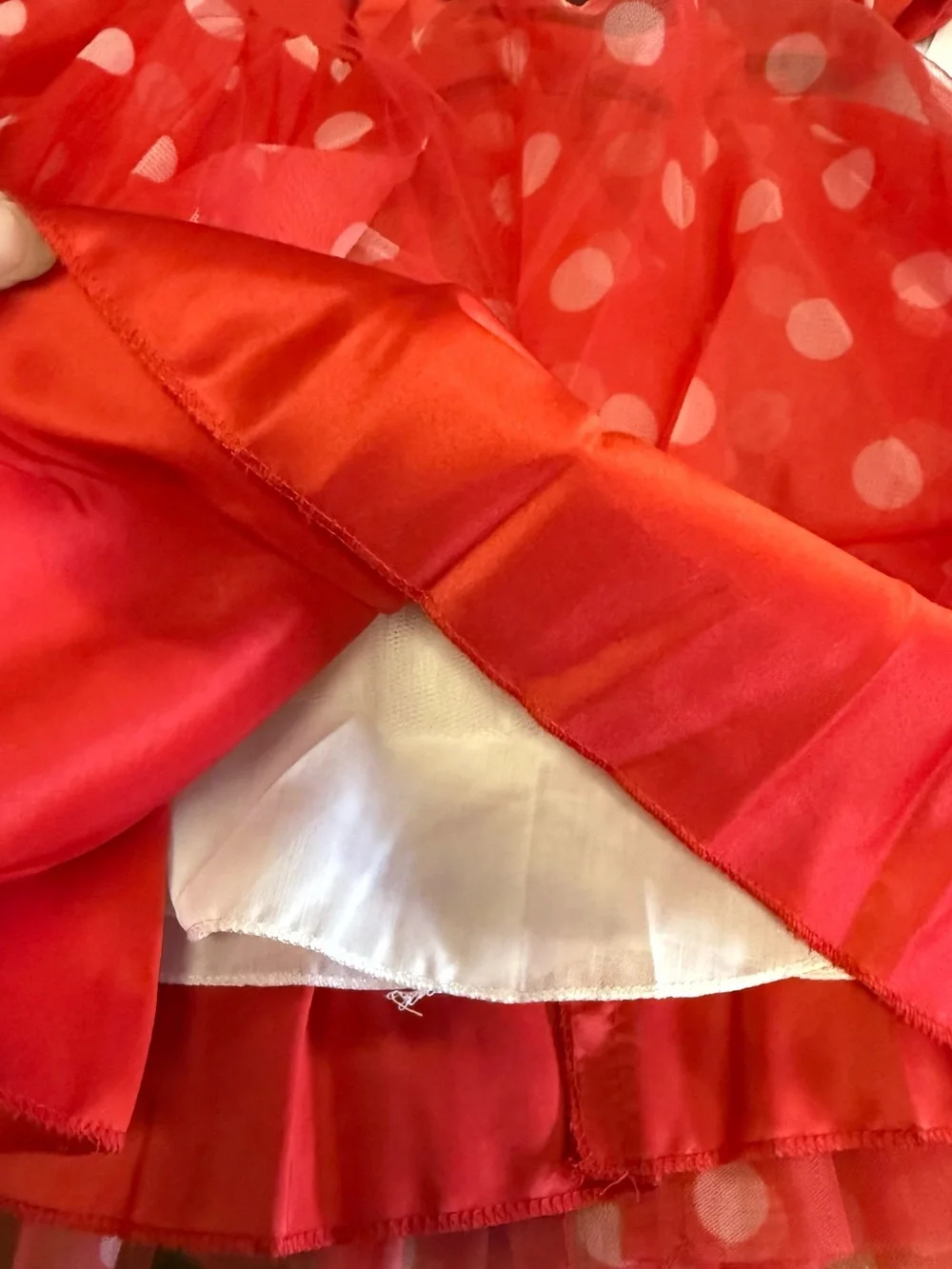 Minnie Mouse Costume Dress with Bow Sz 90 18-24M EUC